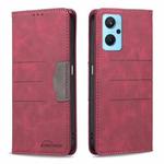 For OPPO A36 4G / A96 4G / A76 4G / K10 4G / Realme 9i Magnetic Splicing Leather Phone Case(Red)