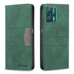 For OPPO Realme 9 Pro Magnetic Splicing Leather Phone Case(Green)
