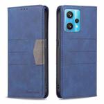 For OPPO Realme 9 Pro+ Magnetic Splicing Leather Phone Case(Blue)