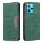 For OPPO Realme 9 Pro+ Magnetic Splicing Leather Phone Case(Green)