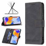 For Xiaomi Redmi Note 11 Pro International Version Magnetic Clasp RFID Blocking Anti-Theft Leather Case(Black)
