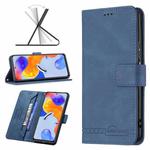 For Xiaomi Redmi Note 11 Pro International Version Magnetic Clasp RFID Blocking Anti-Theft Leather Case(Blue)