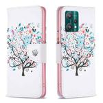 For OPPO Realme 9 Pro Colored Drawing Pattern Horizontal Flip Leather Case with Holder & Card Slots & Wallet(Tree)