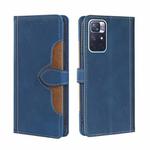 For Xiaomi Redmi Note 11 5G Skin Feel Straw Hat Magnetic Buckle Leather Phone Case(Blue)