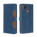 For Xiaomi Redmi 9C / Redmi 9C NFC Skin Feel Straw Hat Magnetic Buckle Leather Phone Case(Blue)