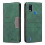For ZTE Blade A51 Magnetic Splicing Leather Phone Case(Green)