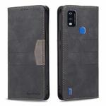 For ZTE Blade A51 Magnetic Splicing Leather Phone Case(Black)