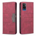 For ZTE Blade A71 Magnetic Splicing Leather Phone Case(Red)