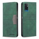 For ZTE Blade A71 Magnetic Splicing Leather Phone Case(Green)