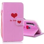 For Xiaomi Redmi Note 8 Horizontal Flip Leather Case with Holder & Card Slots & Wallet(A Red Heart)