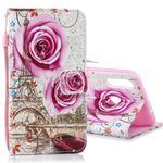 For Galaxy A20s Horizontal Flip Leather Case with Holder & Card Slots & Wallet(Rose Tower)