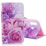 For Galaxy A20s Horizontal Flip Leather Case with Holder & Card Slots & Wallet(Rose)