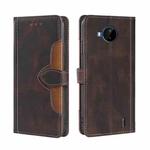 For Nokia C20 Plus Skin Feel Straw Hat Magnetic Buckle Leather Phone Case(Brown)