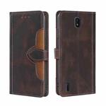 For Nokia C01 Plus / C1 2nd Editon Skin Feel Straw Hat Magnetic Buckle Leather Phone Case(Brown)