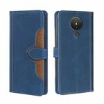For Nokia 1.4 Skin Feel Straw Hat Magnetic Buckle Leather Phone Case(Blue)
