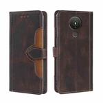 For Nokia 1.4 Skin Feel Straw Hat Magnetic Buckle Leather Phone Case(Brown)