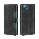 For OPPO Find X3 / X3 Pro Skin Feel Straw Hat Magnetic Buckle Leather Phone Case(Black)