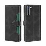 For OPPO Reno3 A JP Version Skin Feel Straw Hat Magnetic Buckle Leather Phone Case(Black)