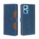 For OPPO Realme GT Neo2 5G Skin Feel Straw Hat Magnetic Buckle Leather Phone Case(Blue)