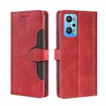 For OPPO Realme GT Neo2 5G Skin Feel Straw Hat Magnetic Buckle Leather Phone Case(Red)