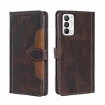 For OPPO Realme GT Master / Q3 Pro Skin Feel Straw Hat Magnetic Buckle Leather Phone Case(Brown)