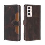 For OPPO Realme GT Explorer Master Skin Feel Straw Hat Magnetic Buckle Leather Phone Case(Brown)