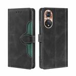 For Honor 50 Skin Feel Straw Hat Magnetic Buckle Leather Phone Case(Black)