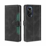 For Honor 50 SE Skin Feel Straw Hat Magnetic Buckle Leather Phone Case(Black)