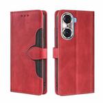 For Honor 60 Pro Skin Feel Straw Hat Magnetic Buckle Leather Phone Case(Red)