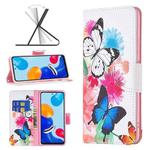 For Xiaomi Redmi Note 11 International Version Colored Drawing Pattern Leather Phone Case(Butterflies)