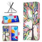 For Xiaomi Redmi Note 11 International Version Colored Drawing Pattern Leather Phone Case(Tree Life)