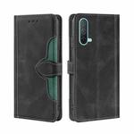 For OnePlus Nord CE 5G Skin Feel Straw Hat Magnetic Buckle Leather Phone Case(Black)