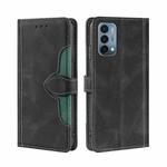 For OnePlus Nord N200 5G Skin Feel Straw Hat Magnetic Buckle Leather Phone Case(Black)