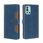 For OnePlus 9R Skin Feel Straw Hat Magnetic Buckle Leather Phone Case(Blue)