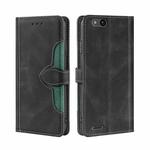 For ZTE Tempo X Skin Feel Straw Hat Magnetic Buckle Leather Phone Case(Black)