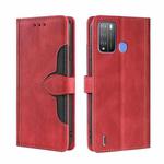 For Itel Vision 1 Pro Skin Feel Straw Hat Magnetic Buckle Leather Phone Case(Red)