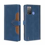 For Itel Vision 1 Pro Skin Feel Straw Hat Magnetic Buckle Leather Phone Case(Blue)