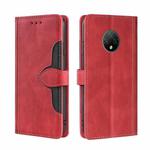 For Doogee X95 Skin Feel Straw Hat Magnetic Buckle Leather Phone Case(Red)