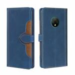 For Doogee X95 Skin Feel Straw Hat Magnetic Buckle Leather Phone Case(Blue)