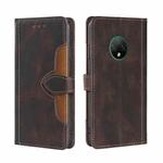 For Doogee X95 Skin Feel Straw Hat Magnetic Buckle Leather Phone Case(Brown)