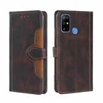 For Doogee X96 Pro Skin Feel Straw Hat Magnetic Buckle Leather Phone Case(Brown)