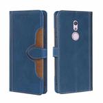 For Fujitsu Arrows BE4 F-41A Skin Feel Straw Hat Magnetic Buckle Leather Phone Case(Blue)