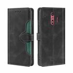 For Fujitsu Arrows F-01L F-42A Skin Feel Straw Hat Magnetic Buckle Leather Phone Case(Black)