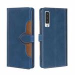 For Fujitsu Arrows NX9 F-52A Skin Feel Straw Hat Magnetic Buckle Leather Phone Case(Blue)