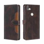 For Fujitsu Arrows RX / M05 Skin Feel Straw Hat Magnetic Buckle Leather Phone Case(Brown)