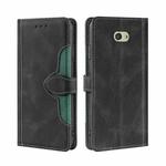 For Kyocera Basio 4 KYV47 Skin Feel Straw Hat Magnetic Buckle Leather Phone Case(Black)