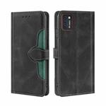 For CUBOT Note 7 Skin Feel Straw Hat Magnetic Buckle Leather Phone Case(Black)
