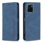 For vivo Y15s Magnetic RFID Blocking Anti-Theft Leather Phone Case(Blue)