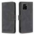 For vivo Y15s Magnetic Clasp RFID Blocking Anti-Theft Leather Phone Case(Black)