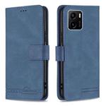 For vivo Y15s Magnetic Clasp RFID Blocking Anti-Theft Leather Phone Case(Blue)